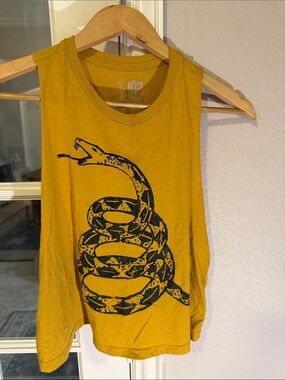 Born Primitive Don’t Tread on Me Snake Muscle Tank Mustard Yellow
